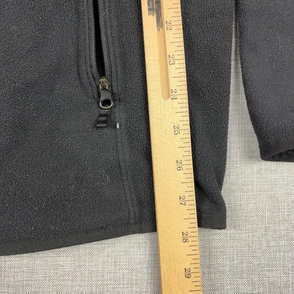The North Face Fleece Jacket Mens 2XL Black Full Zip Pockets Stand Collar